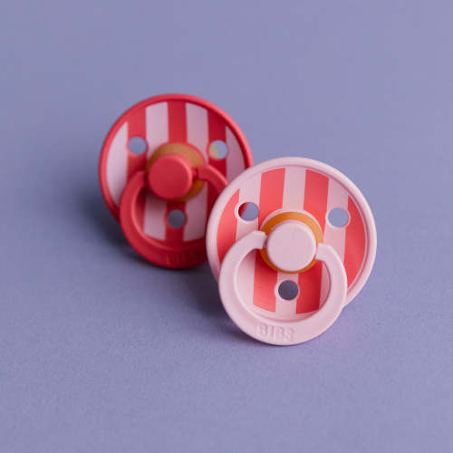 BIBS STUDIO 2 Pack Block Pacifiers - Baby Pink Coral Mix – Bibsworld store US