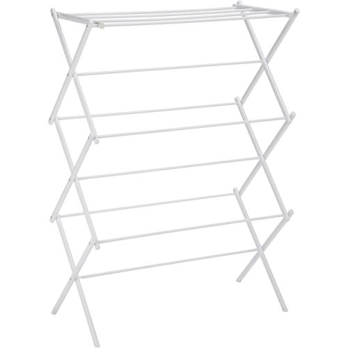 Amazon Basics Foldable Portable Clothes Drying Rack in White