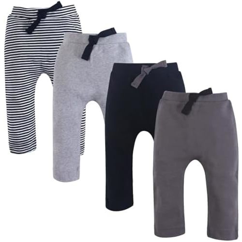 Touched by Nature Basics Unisex Baby Organic Cotton Pants 4-Pack