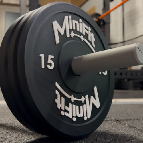 Black & White Bumper Plate Sets - MiniFit Kids Barbell Set – MiniFit Ltd