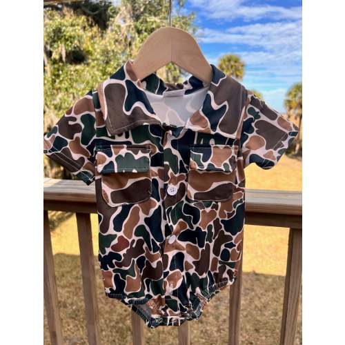 Boys Camo Bubble Timber Pine – Salty Sue