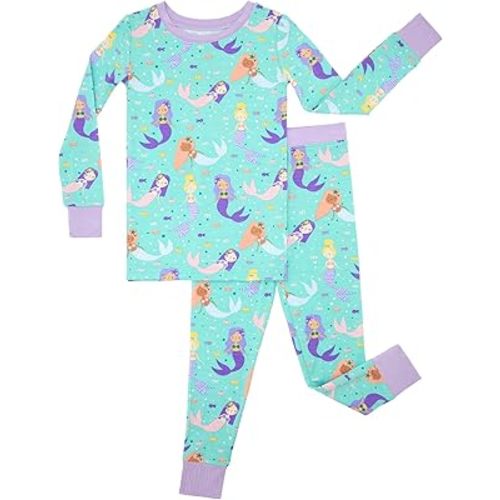 Little Sleepies Two-Piece Pajama Set for Boys & Girls, Soft Viscose from Bamboo Toddler Pajamas for Kids, Family Matching PJs