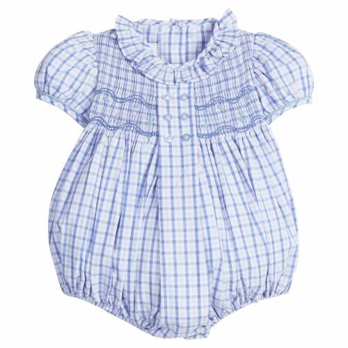Smocked Bridget Bubble - Woodberry Plaid