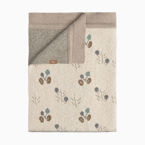 Crane Baby Avery Organic Cotton Knitted Baby Blanket - Poppy