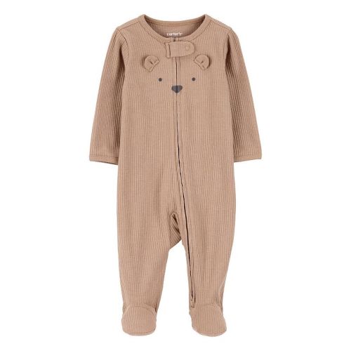 Baby Carter's Bear 2-Way Zip Ribbed Sleep & Play Pajamas