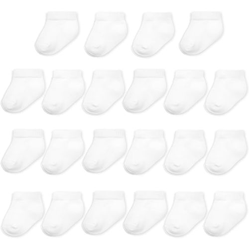 Fruit of the Loom Baby 22-Pack Grow & Fit Flex Zones Low Cut Stretch Socks - Unisex, Girls, Boys