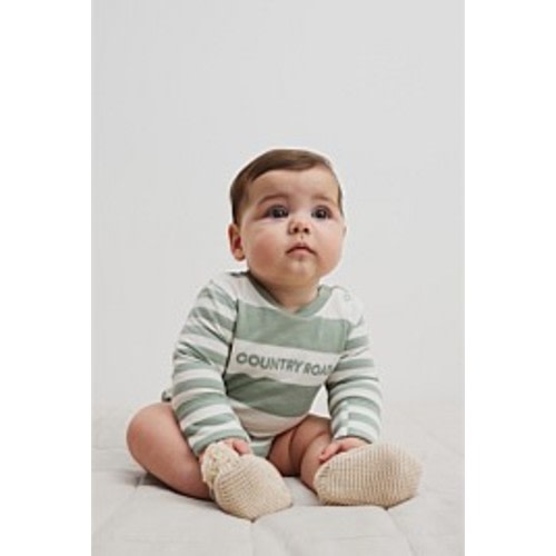 Fern Spliced Stripe Long Sleeve Bodysuit - Jumpsuits & Bodysuits | Country Road