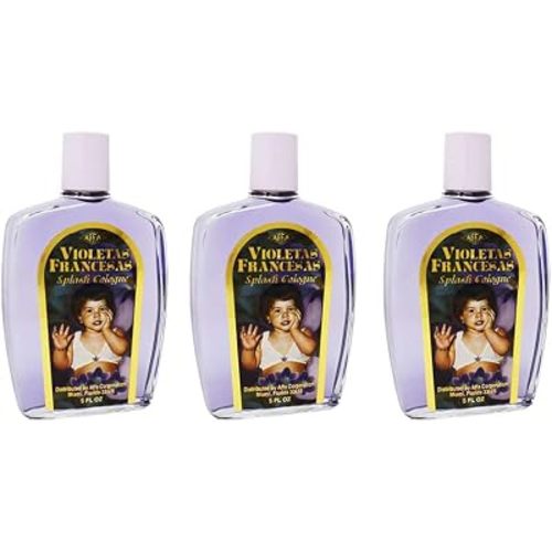 Violetas Francesas Violet Splash Cologne. Natural Perfume. Perfect for Your Baby. Fresh Scent. New in Box. 5 Oz. Pack of 3