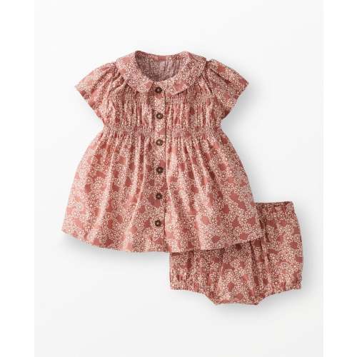 Baby Smocked Poplin Dress & Bloomers Set | Hanna Andersson