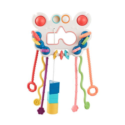 Animal Themed Sensory Pull String Toy For Early Development Hand Eye Coordination Safe Material Auditory Curiosity