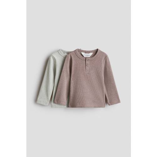 2-PACK COTTON HENLEY SHIRTS