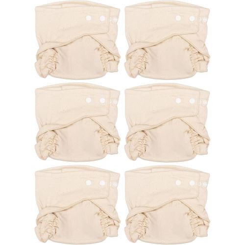 Size 2. Osocozy Two Sized Fitted Cloth Diaper - Soft, Durable and Absorbent 100% Cotton Birdseye Weave Material. Easy to Use Snap Closures. Fits 18-30 lbs - 6 Pack