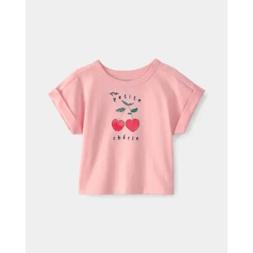 Baby Girl Cherry Top - Pink | Carter's