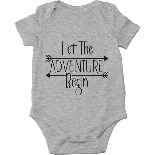 AW Fashions Let The Adventure Begin Baby Bodysuit Newborn Girl Coming Home Outfit Adorable Boy Apparel