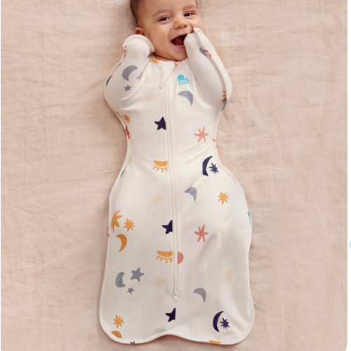 Swaddle Up™ 1.0 TOG Organic Cotton Buff Lunar