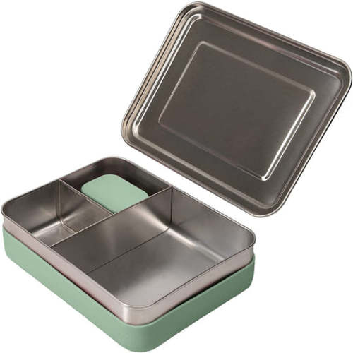 Stainless Steel Bento Box with Silicone Sleeve – Large