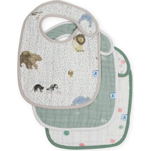 Cotton Muslin Classic Bib 3 Pack - Party Animals
