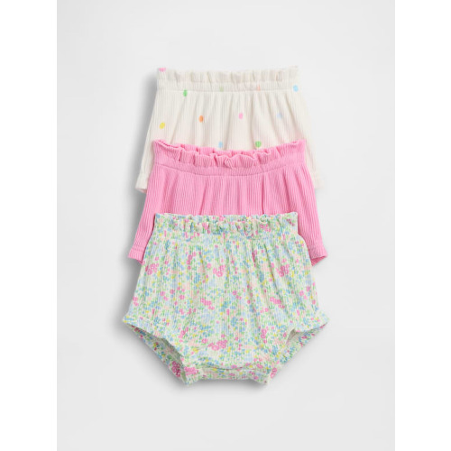 Baby First Favorites TinyRib Ruffle Bloomers (3-Pack) Newborn