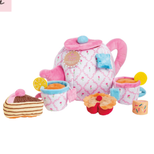 Plush Tea Party Set | 6-Piece Plush Playset for Kids Imaginative Play | Mud Pie