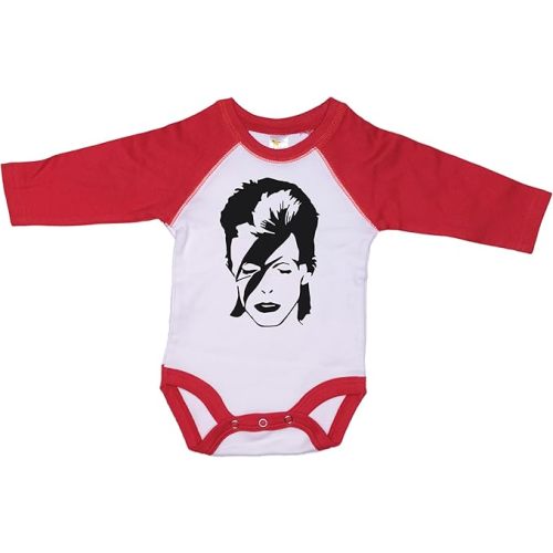 Ziggy Stardust Baby Outfit/Bowie/90's Punk Rock Raglan Onesie