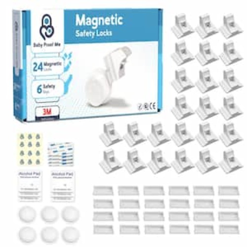 Magnetic Safety Lock Kit (24 Locks + 6 Keys)