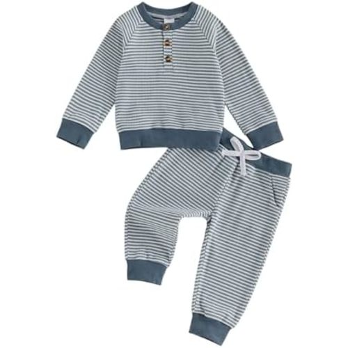 MERSARIPHY Toddler Baby Boy Fall Winter Outfits Sweatshirt Pant Clothes Set