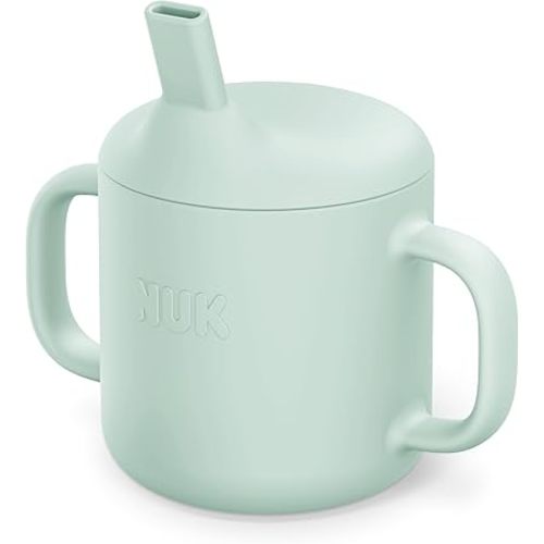 NUK Silicone Baby Straw Cup, Easy to Grip & Drink, Dishwasher-Safe, BPA-Free, Pack of 1