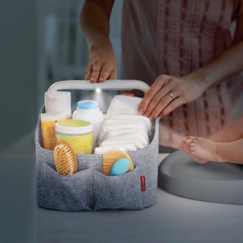 Skip Hop Light-Up Diaper Caddy - Heather Gray