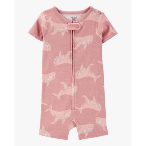 Toddler Whale Print Snug Fit Cotton 1-Piece Pajamas - Pink - Carter's | Carter's