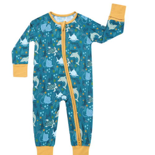 Ocean Friends Bamboo Baby Pajama - Convertible Zippy Pajamas – Emerson and Friends