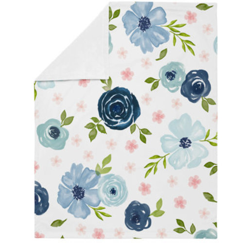 Sweet Jojo Designs Watercolor Floral Blanket & Reviews | Wayfair