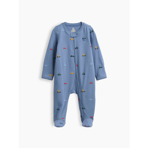 Baby Organic Cotton Print Footed One-Piece