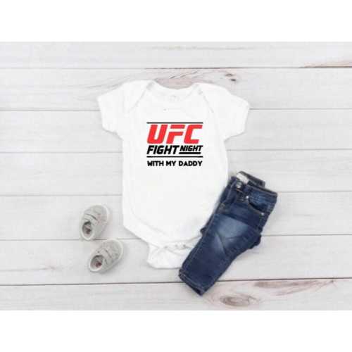 MMA BJJ Muay Thai TKD Boxing Fight Night Onesie bodysuit, Baby Shower Gift, Baby Birthday Gift, Baby Girl, Baby Boy, Unisex Kids Clothing