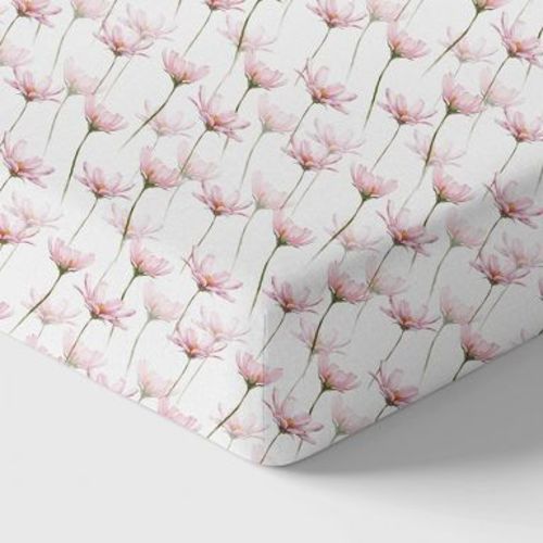Norani Crib Sheet - Pink Petals