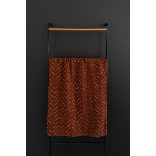 Mebie Baby Rust Mudcloth Muslin Swaddle Blanket