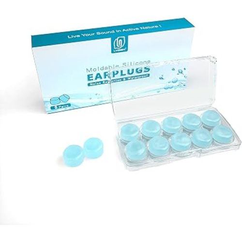 LYSIAN Ultra Soft Moldable Ear Plugs for Sleeping and Swimming Adults and Kids - Reusable Noise Cancelling Earplugs for Sound Blocking, Snoring, Study