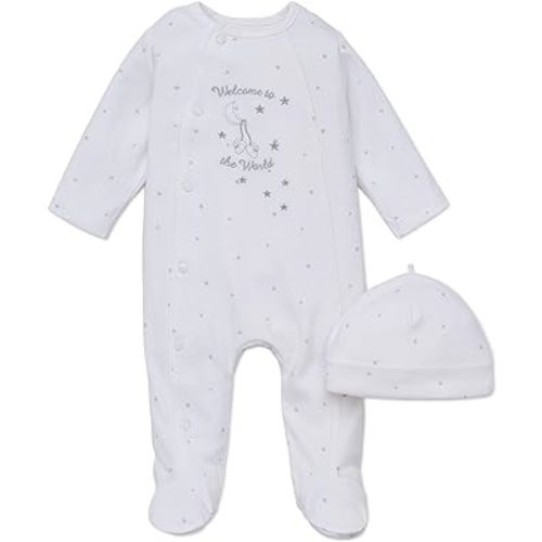 Little Me Unisex Baby 100% Cotton Scratch Free Tag 2-piece Sleeper