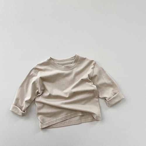 Kid Retro Solid Color Casual T-Shirt