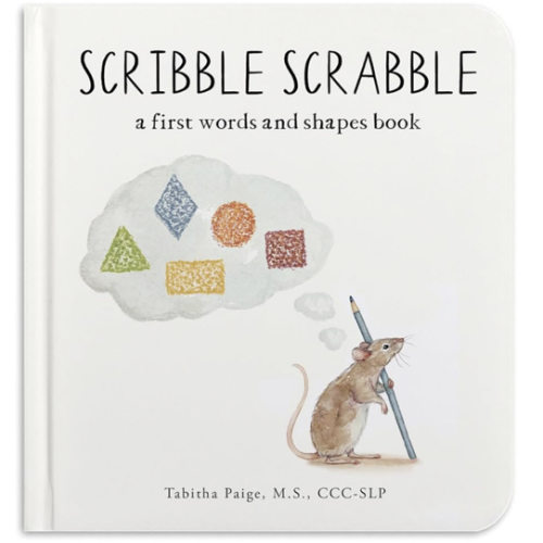 Scribble Scrabble: A Board Book of First Words and Shapes for Growing Minds (A Wishy Washy Sequel) (Tabitha Paige Children's Book Series)