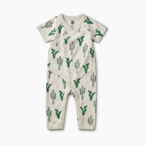 Tea Collection Wrap Romper - Cacti, 3-6 Months