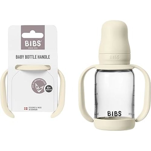 Bibs | Baby Bottle Handle | Easy & Comfortable Grip | Non-Slip Surface | BPA-Free | Dishwasher Safe | BIBS Baby Bottle Accessories | Ages 6+ Months | Ivory