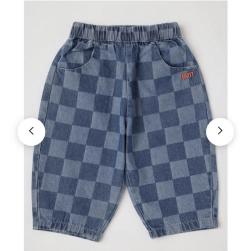 Barney Laser Print Checkerboard in Jean