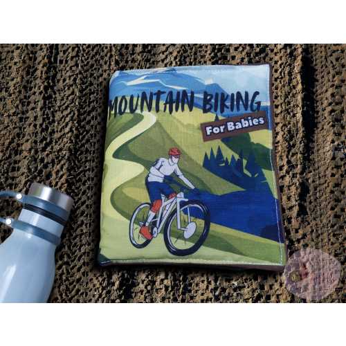 Mountain Biking for Babies Soft Book - Handmade Biking Baby Gift