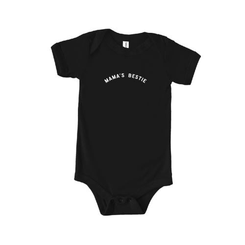 Mama's Bestie Onesie - Black: 3-6 Months