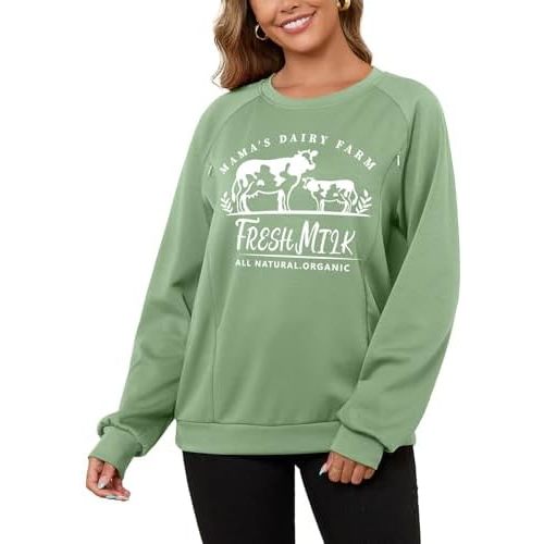 DEBELLY Nursing Friendly Sweatshirt for Breastfeeding Women Dual Zippers Nursing Top Long Sleeve Crew Neck Casual Wear