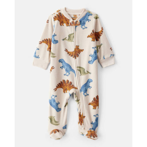 Baby Boy Dinosaur Loose Fit Long-Sleeve Sleep & Play Pajamas - Cream - Carter's | Carter's
