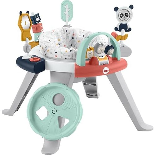 Fisher-Price Baby to Toddler Toy 3-in-1 Spin & Sort Activity Center and Play Table with 10+ Activities, Happy Dots