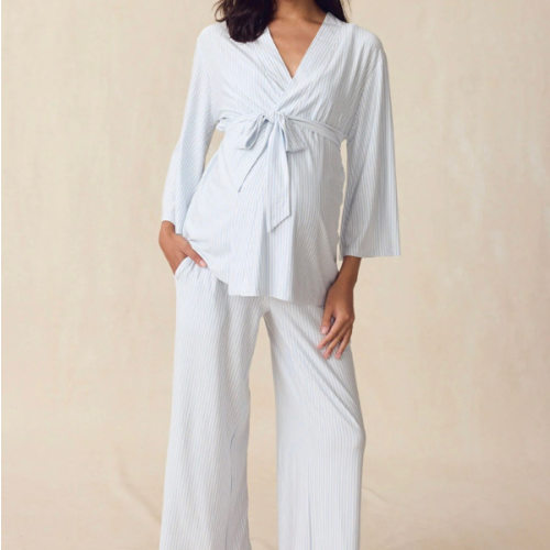 LAKE DreamModal™ Pajamas | Fog Maternity Kimono Bundle