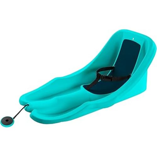 Gizmo Riders Baby Rider, Toddler Sled - 3-Point Harness, Anti-Slip Seat, Retractable Tow Strap, Durable Plastic, Ideal for 6 Months to 3 Years, Supports Up to 55 lbs, Winter Fun for Little Ones