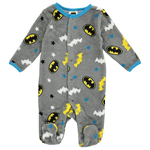 DC Comics Baby Boys' Batman 3 PC Creeper Bodysuit | Pant and Cap Set